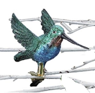 een experiment doen voorzien Verpersoonlijking Kolibrie op clip - blauwgroen