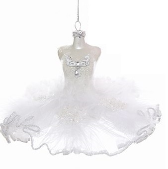 stikstof middag bruiloft NIET MEER LEVERBAAR * Ballet kostuum of dansjurk - wit zilver | T2114_01