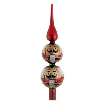 Kerstboom piek van glas | dennengroen | 26cm